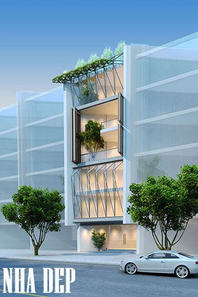  Thiết kế kiến trúc nhà phố hiện đại 6 tầng