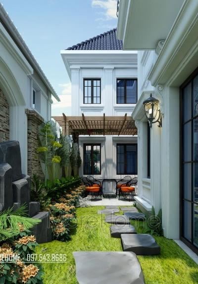 Thiết kế kiến trúc nội thất biệt thự tân cổ điển