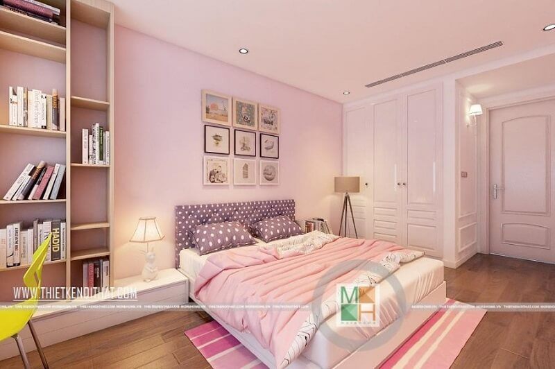 Mẫu giường ngủ bọc nệm đầu giường nhỏ gọn sử dụng gỗ công nghiệp cao cấp đươc ưa chuộng cho phòng ngủ chung cư.