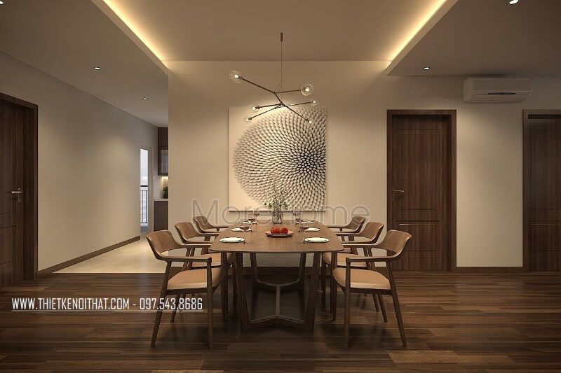 Bộ bàn ghế ăn gỗ tần bì nhập khẩu phun sơn láng bóng mang đến không gian ăn uống thực sự ấn tượng