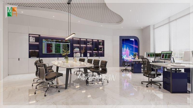 Không gian làm việc đạt hiệu quả tốt cũng nhờ một phần vào sự sắp xếp trang trí nội thất bởi đóng góp vai trò khá quan trọng