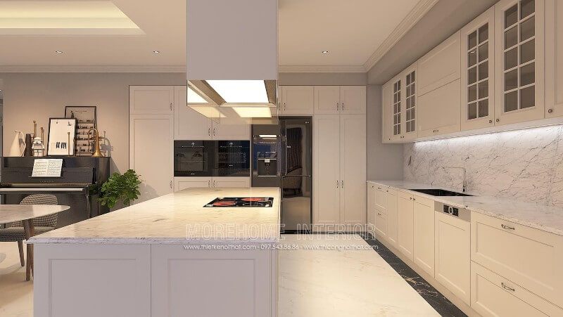 Trang trí nội thất tủ bếp chung cư Keangnam cao cấp